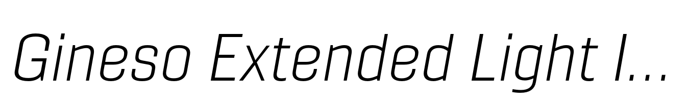 Gineso Extended Light Italic